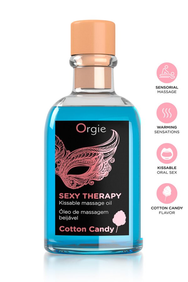 Set plume + huile de massage embrassable aromatisée à la barbe à papa – Image 2